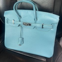 Blue Hermes Bag