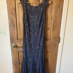 Adrianna Papell Navy Formal Gown