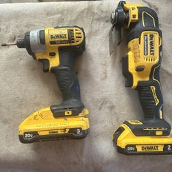 Dewalt Impact Drill, Dewalt Multi Tool Two Batteries