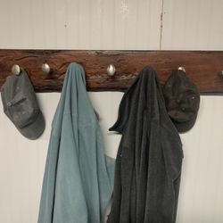 Rustic Coat And Wood Rack