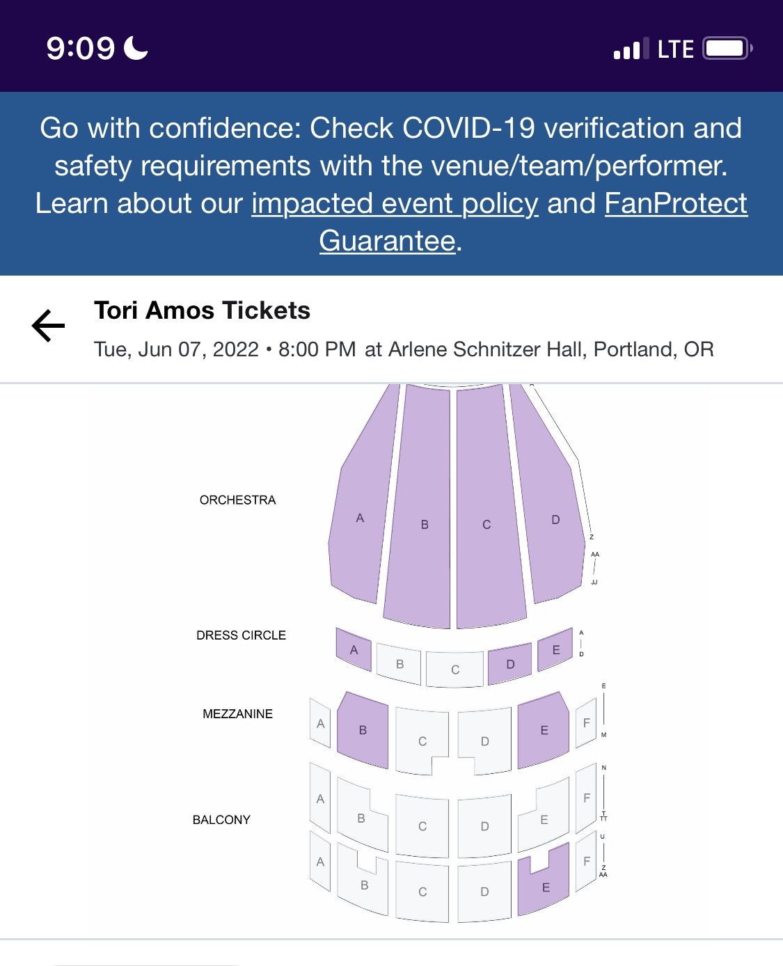 Tori Amos Orchestra Ticket at the Schnitz!