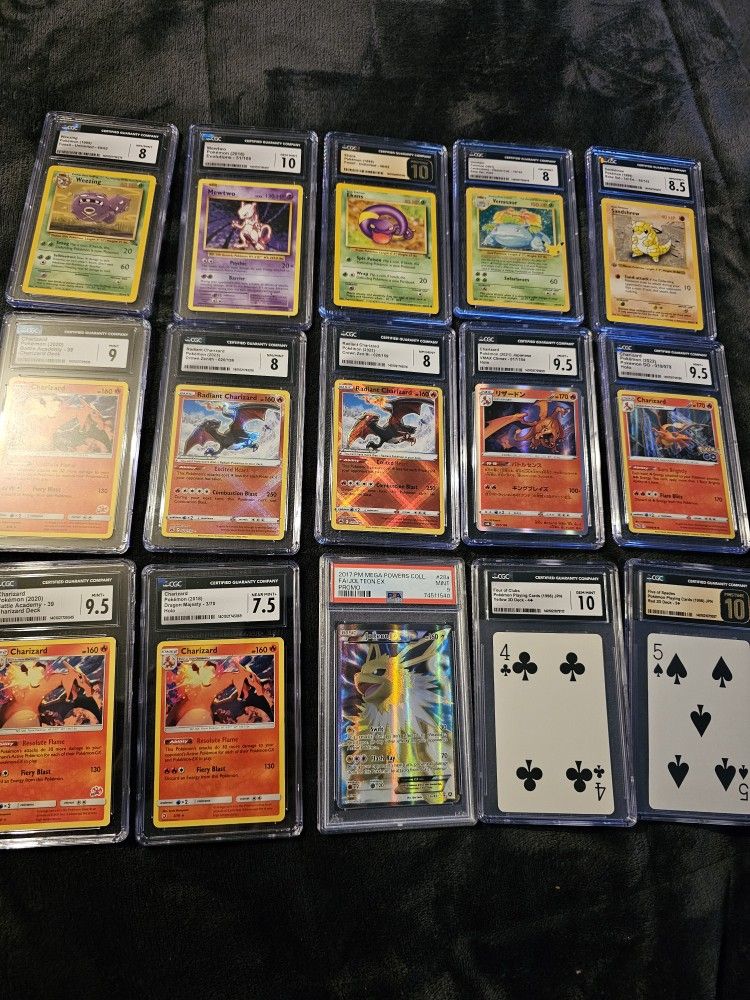 15 Graded Pokemon Slabs