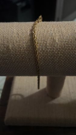 Gold plated rope chain anklet