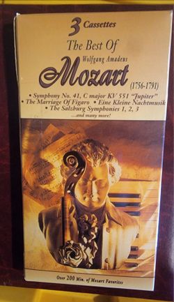 ☆○Mozart - The Best Of 3 Cassettes Delta Music Classical Box Set