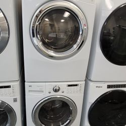 LG Front Load Washer And Stackable Gas Dryer Set 