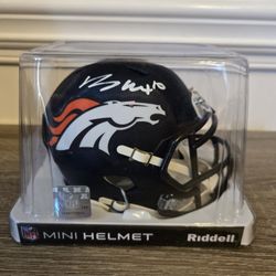 Bo Nix Signed Denver Broncos Speed Mini Helmet(PSA)