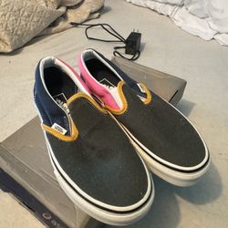 Multi Color Slip On vans - Women’s 6 