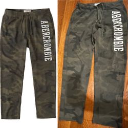 Abercrombie & Fitch rare Y2K nostalgia Classic Camo Logo men’s sweatpants S
