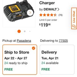 DeWalt 6 amp battery charger