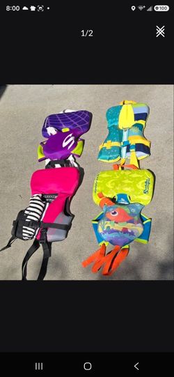 Life jacket, under 30 lbs., $20 - $40 each, see 2nd pic