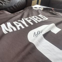 Signed Baker Mayfield Browns Jersey - $100