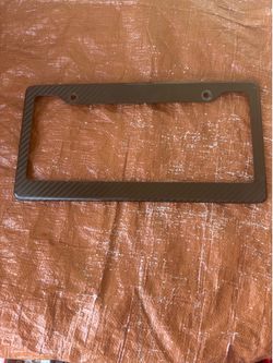 Carbon fiber license plate frame