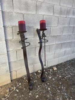 Iron Candle Wall Scones