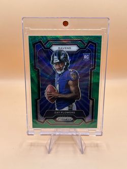 2023 Zay Flowers Green Wave Prizm rookie card🔥