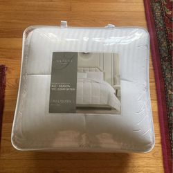 Serene  1 Pc All Season Optic White Comforter