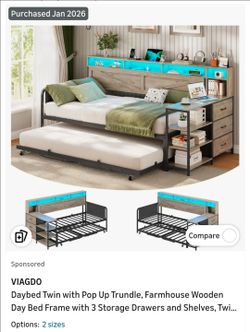 Bed with trundle