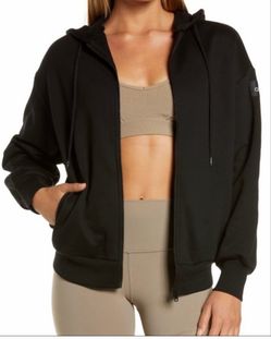 ALO Yoga Hype Full Zip Hoodie in Black NWOT