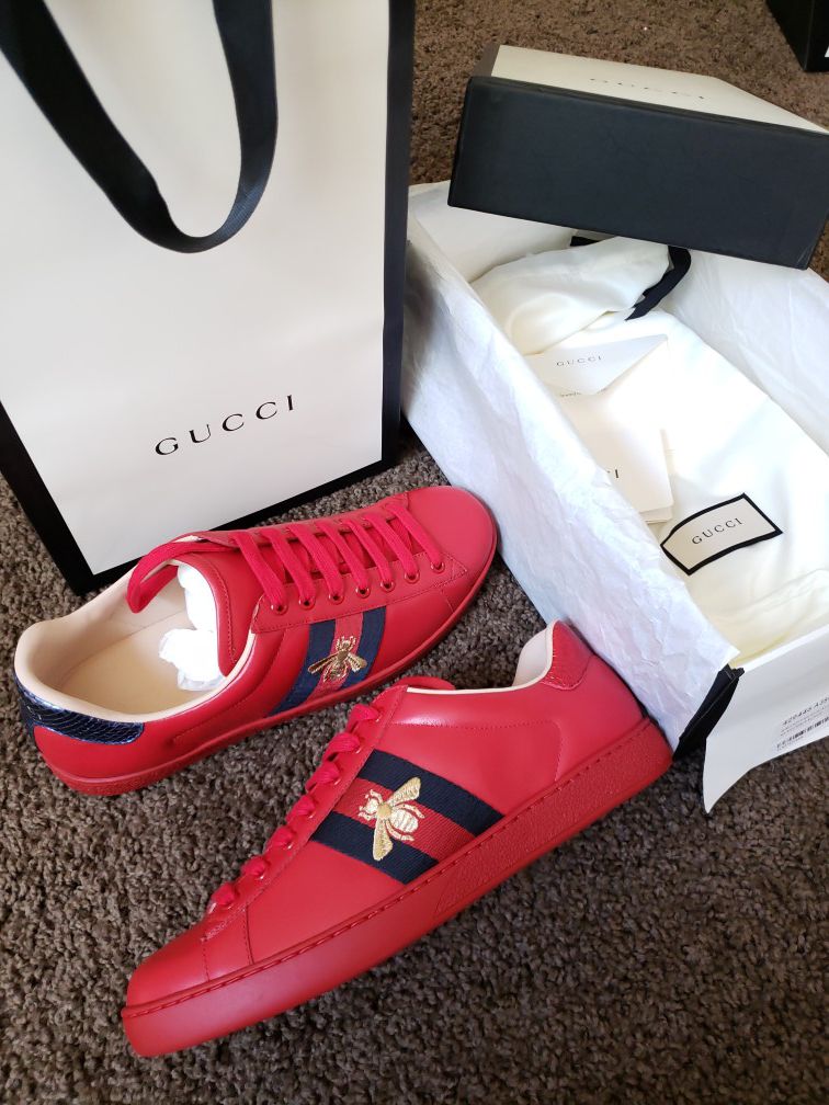 Gucci Embroidered Ace sneakers, 10.5