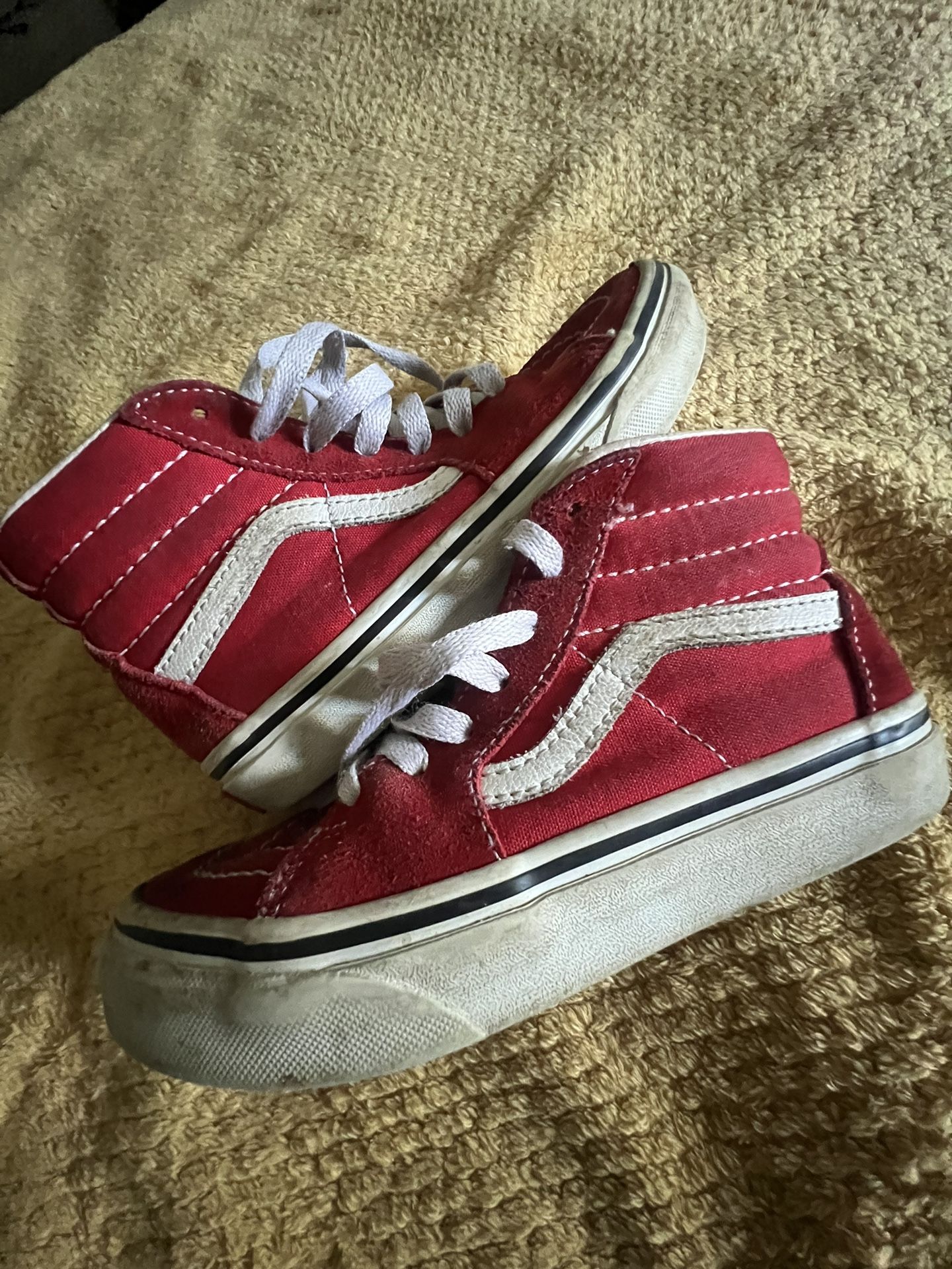 Red VANS Skate High Tops Kids 13.5