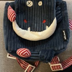 Les Deglingos Corduroy Backpack Plush | Hippipos The Hippo