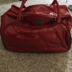 Diane Von Furstenberg Studio DVF Red Quilted Rolling Canyon Bag - 20” X 12” X 11”