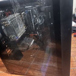 Deep cool gaming computer with monitor