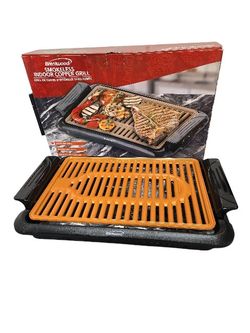 Brentwood Smokeless Electric Indoor Copper Grill 1000W – Nonstick NIB