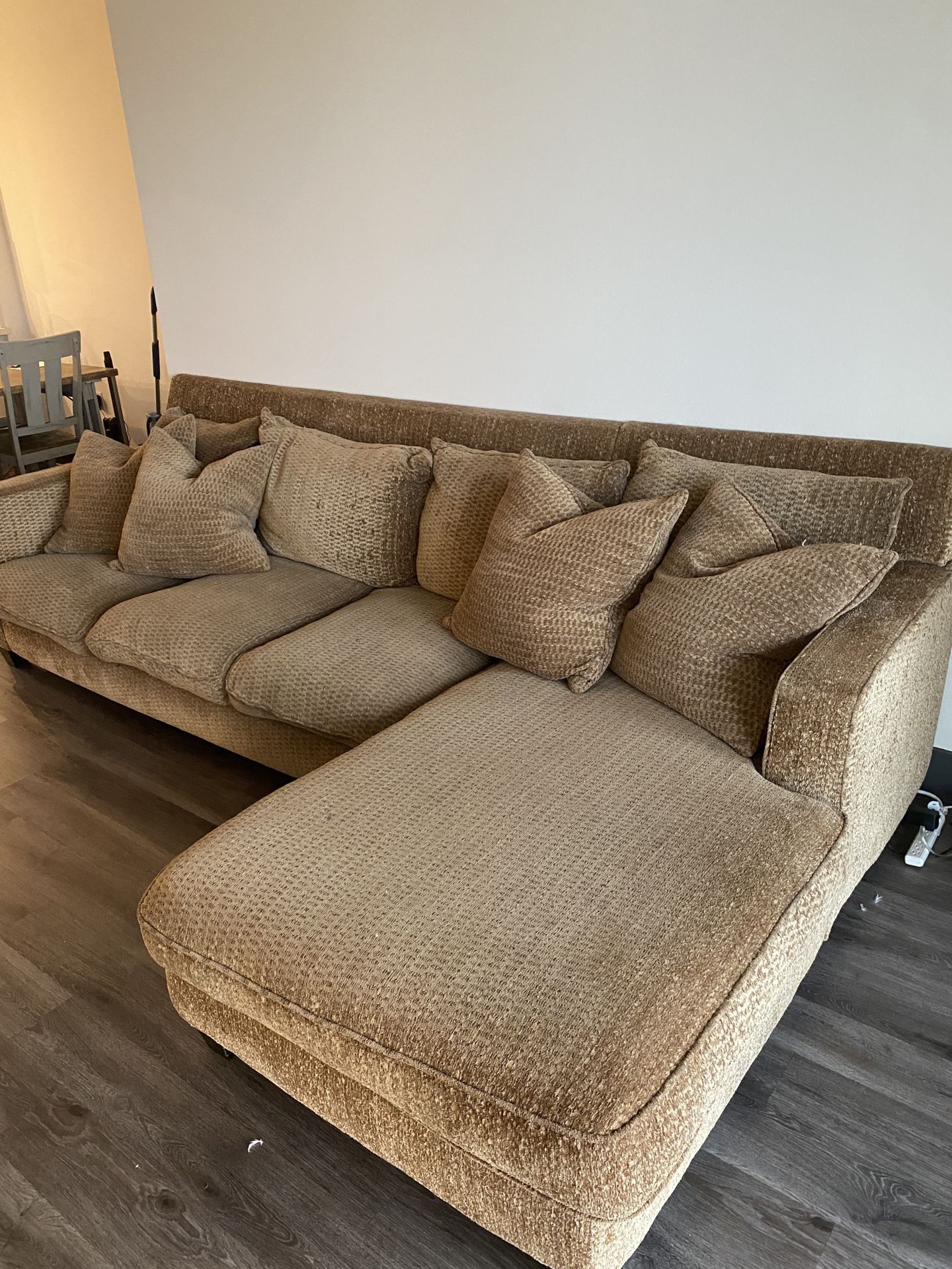 Cozy Sectional Sofa with Chaise – $275 OBO