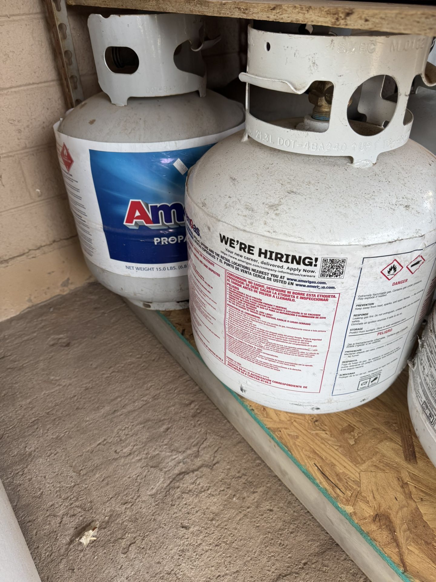 2 Empty Propane Tank