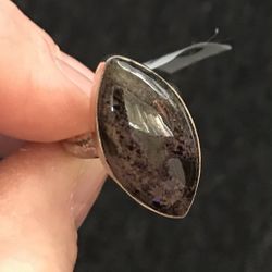 Black Opal And Sterling Silver Ring