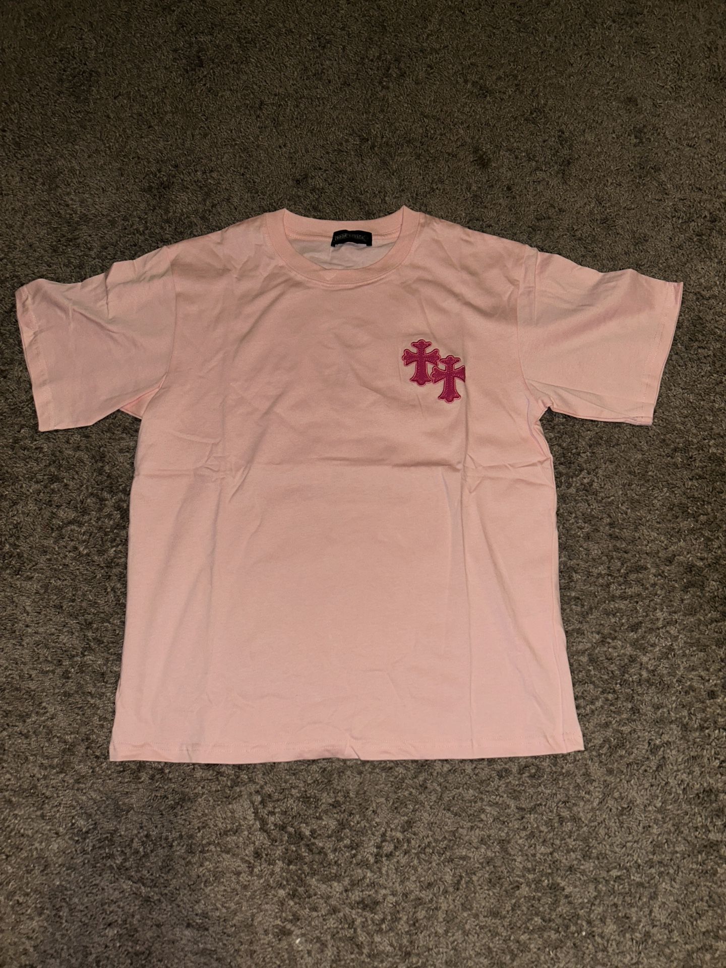 Chrome Hearts Pink Cross Short Sleeve Pocket T-shirt