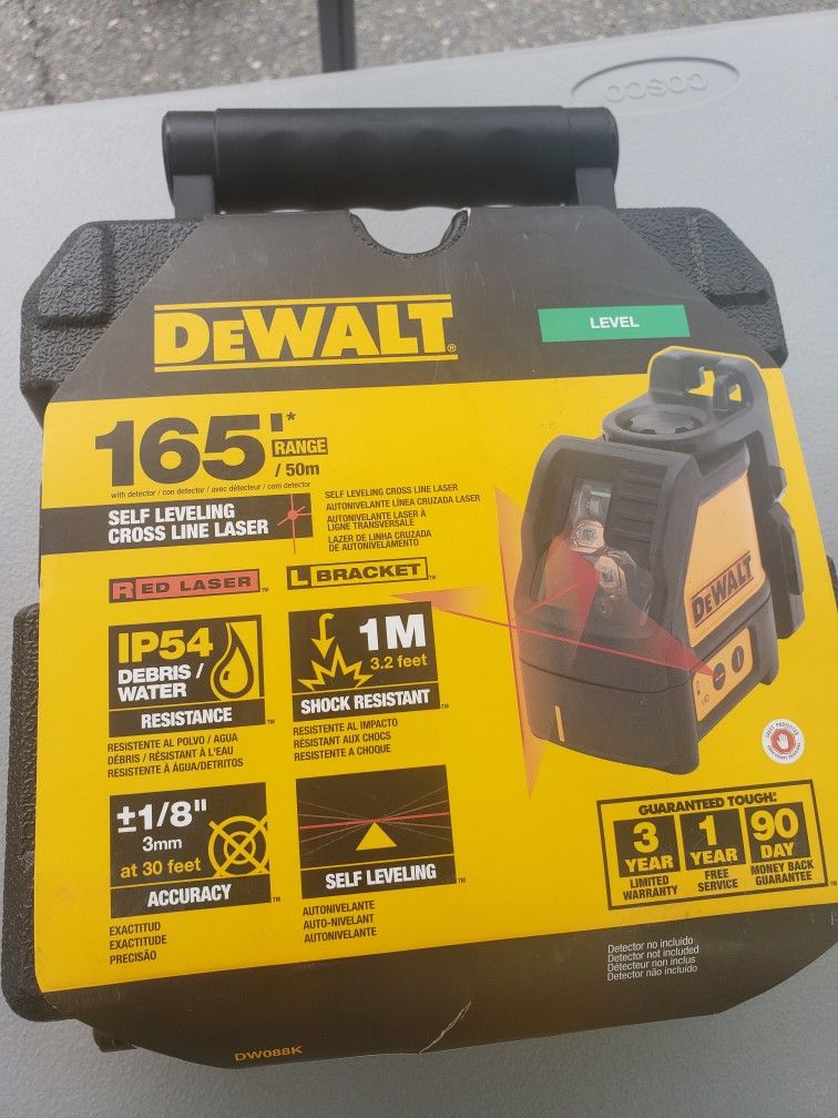 Dewalt Laser 2 Lineas Rojo Baterias AA