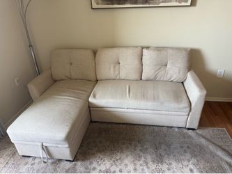 Beige Couch with storage