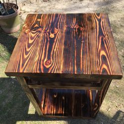 Shou Sugi Ban End Table/ Nightstand