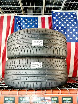 275/40ZR22 CONTINENTAL PREMIUMCONTACT6 SSR RUN FLAT 275 40 22 USED TIRES SET