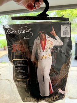 Me s large Elvis costume and cape and sunglasses