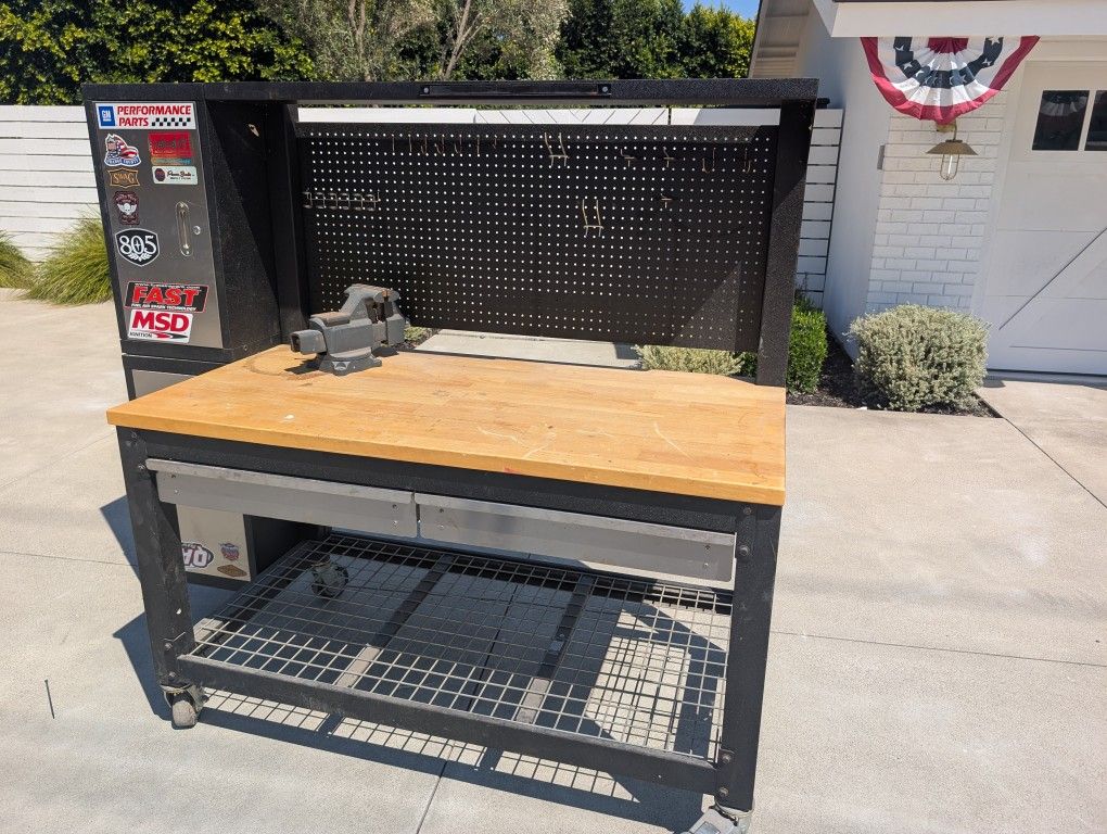 Workbench With 2 Cabinets And 2 Drawers