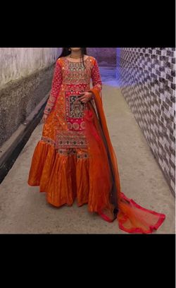 Multi color sharara