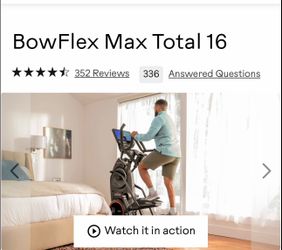 Bow flex elliptical