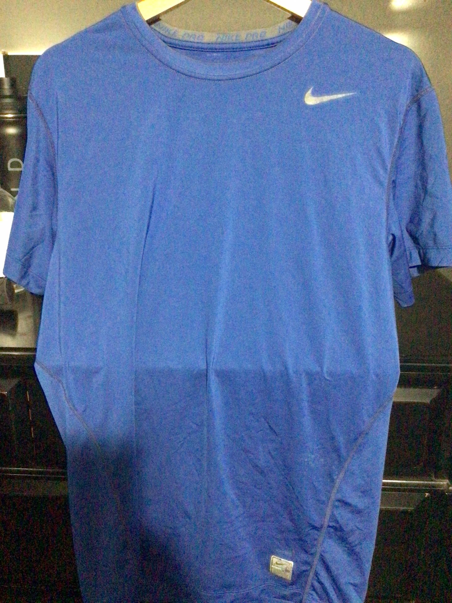 blue Nike Compression Shirt