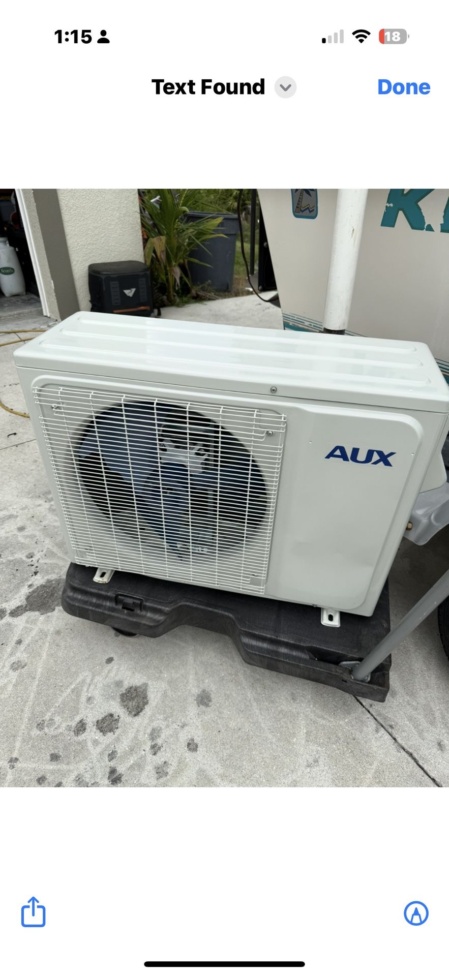 AUX AC unit 