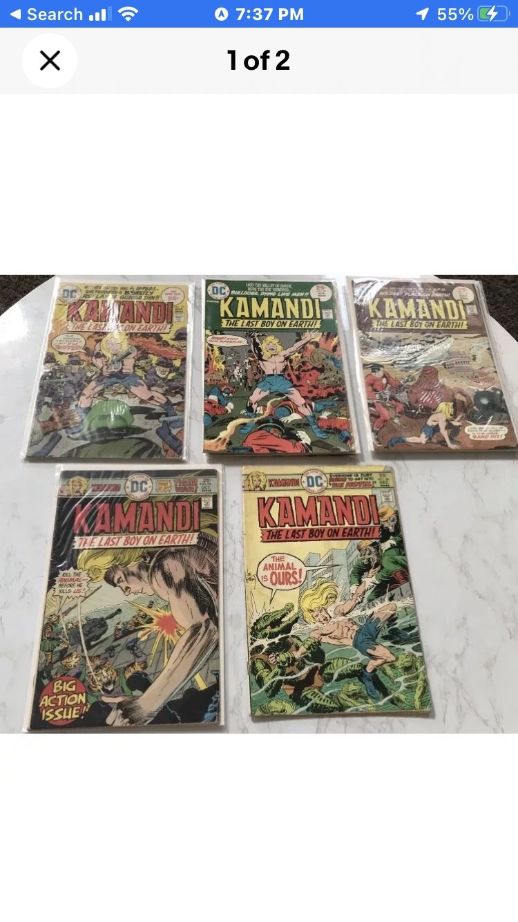 💎🔥VINTAGE 1975💎5 KAMANDI THE LAST BOY ON EARTH COMICS #27,28,30,34,36!🔥B&B!