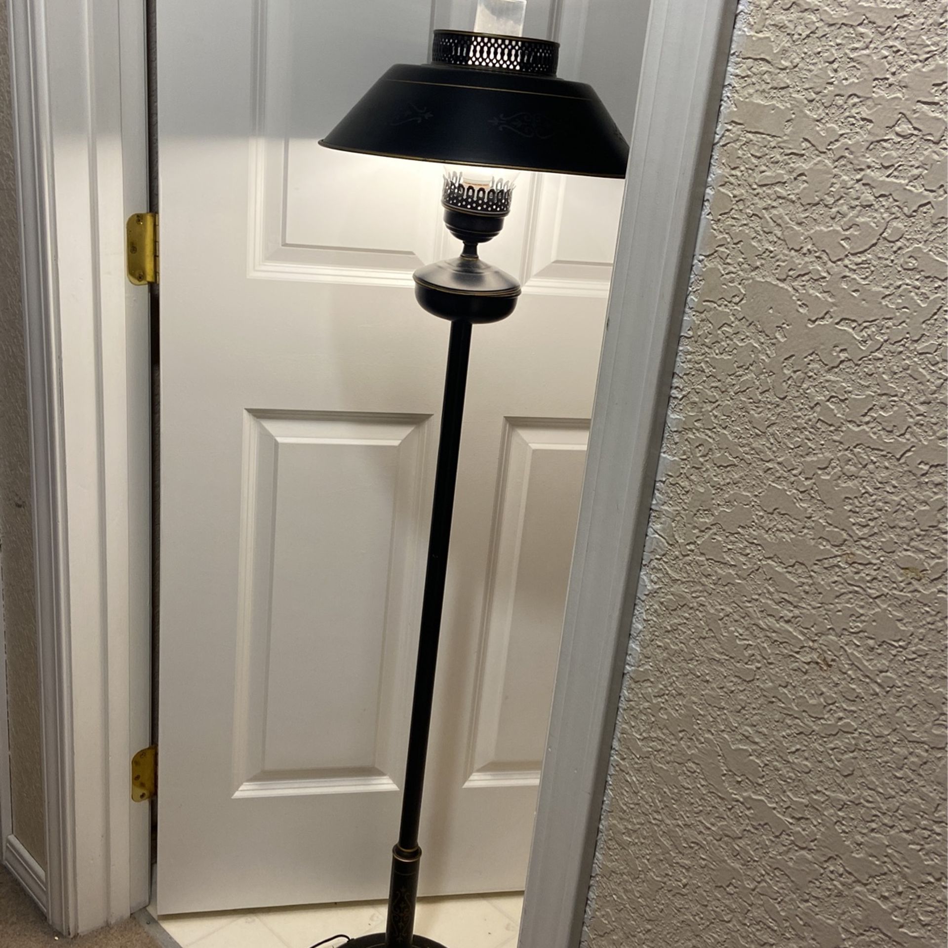 Vintage Toleware Floor Lamp