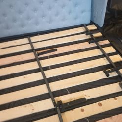 KING SIZE BED FRAME... WITH ROLLING SHELVES UNDER!!!