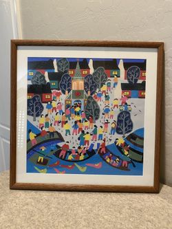 Chinese Jinshan Peasant Painting print(also known as Jinshan Folk Art)