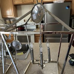 Juego De 4 Candiles Niquel Cepillado