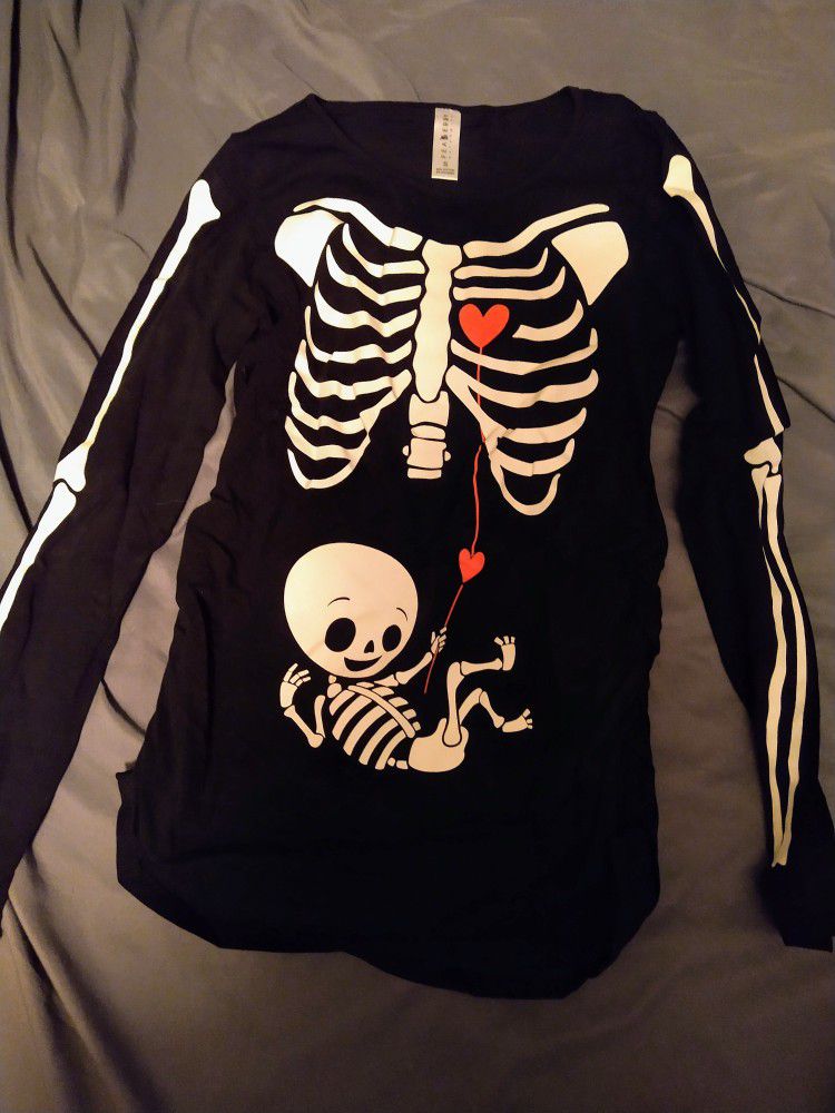 Maternity Halloween Costume Baby Skeleton