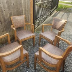 Set of 4: "Post-Modern Atelier" 90s Lowe & Boit Dining Accent Arm Chairs Heavy Duty Commercial ($100 for a pair) Modern Neo-Deco