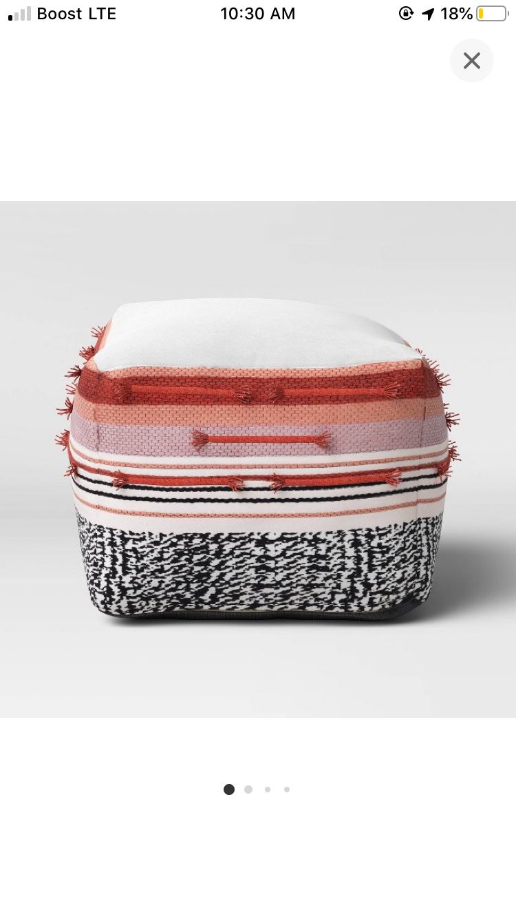 Outdoor Pouf Red/black/white - Opalhouse