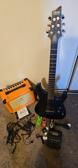 Schecter Guitar Beginner Package w/amp, effects,  and accessories